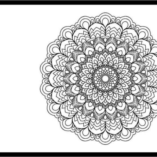 A graphic of a mandala as part of an article about creative ways to reflect on the year.