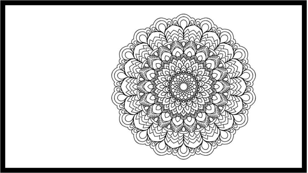 A graphic of a mandala as part of an article about creative ways to reflect on the year.