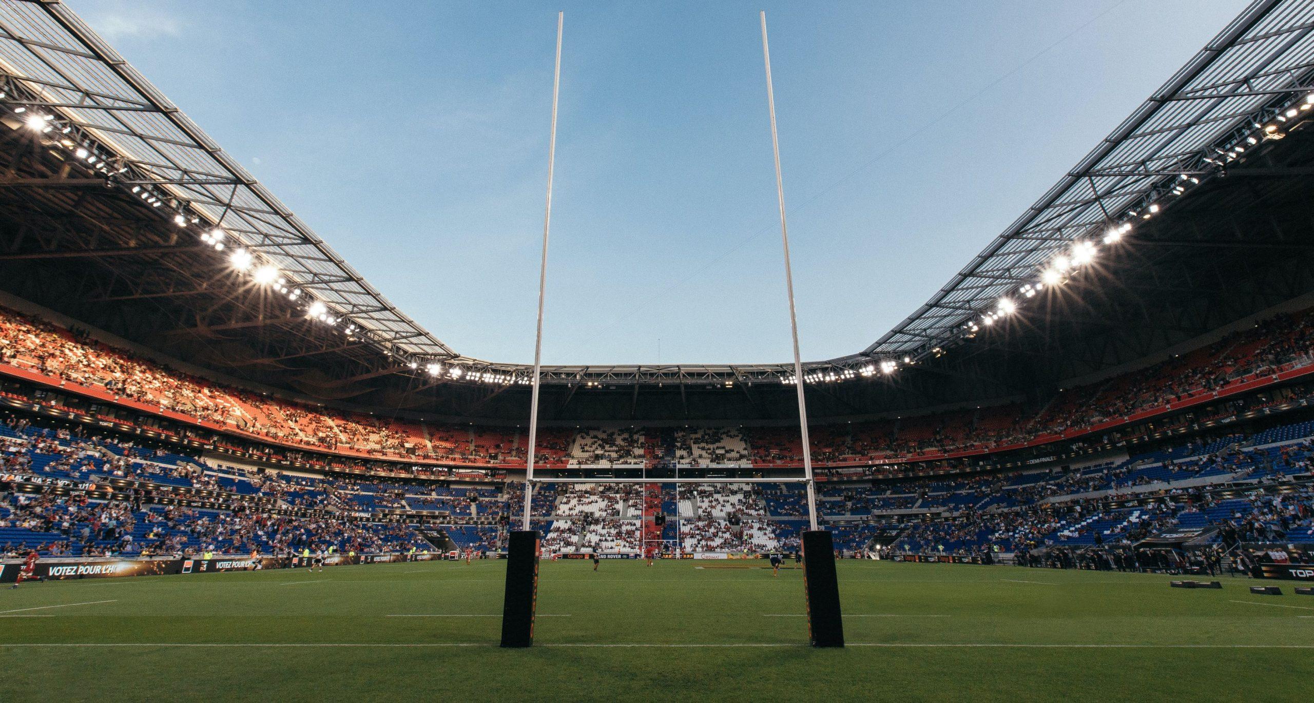 Rugby stadium in France.