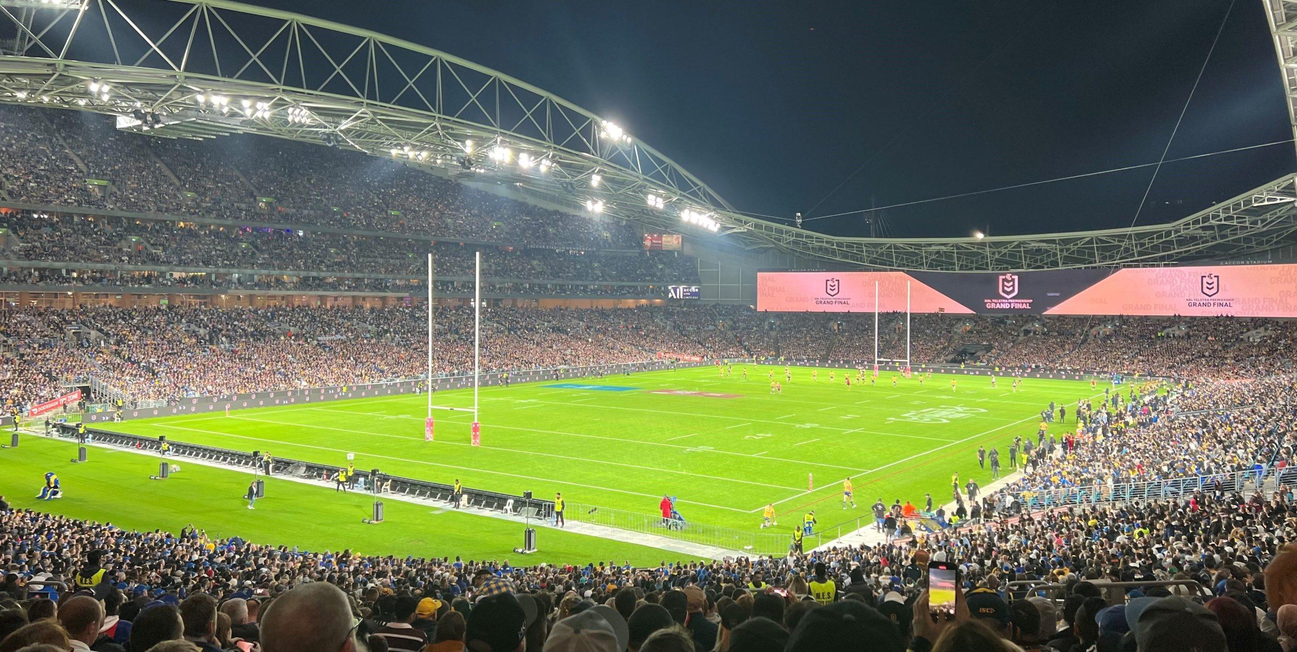 Stadium Australia during the 2022 NRL Grand Final.