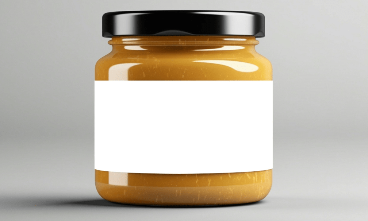 An image of a brand-free peanut butter jar, as part of the article: What does a branding agency do?
