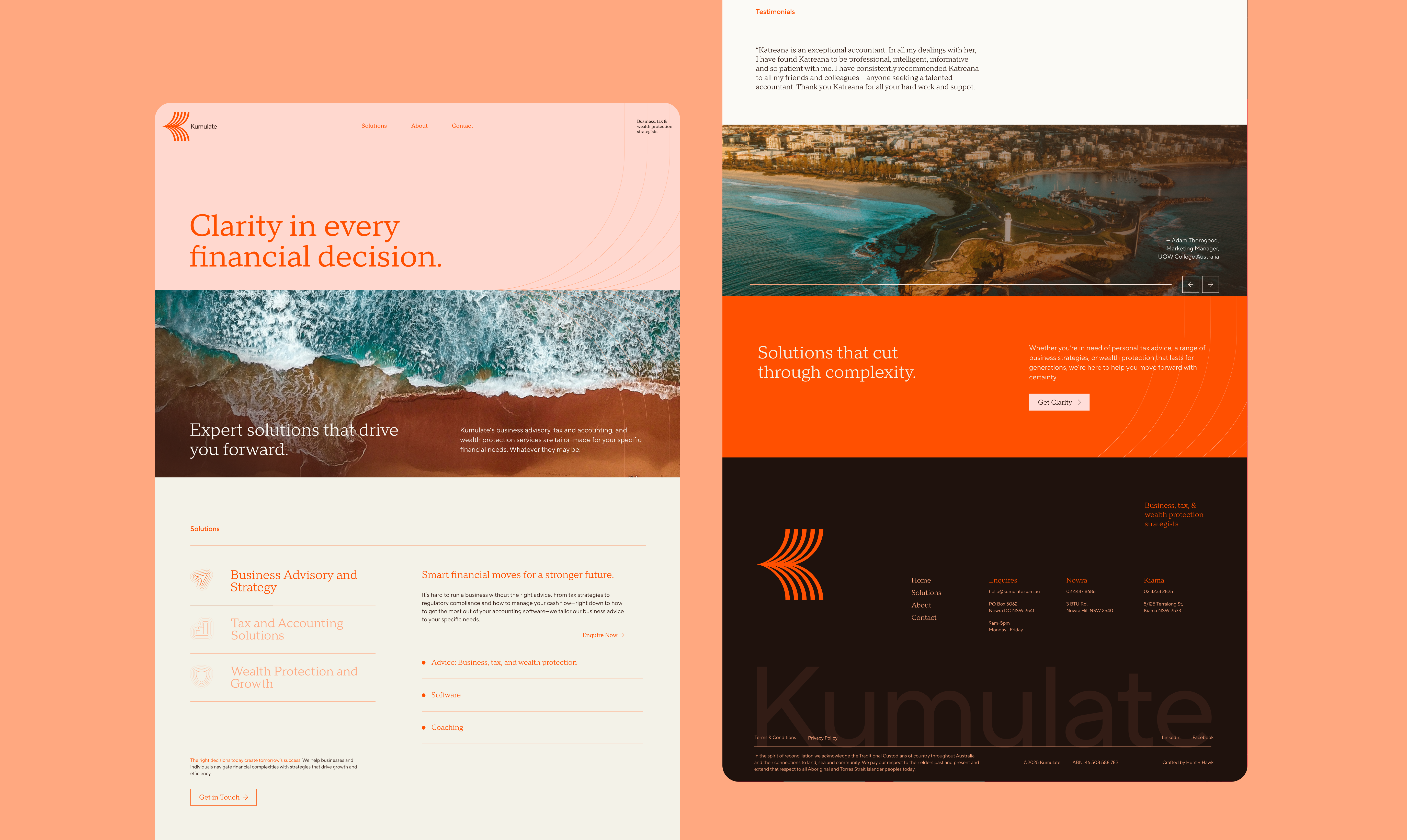 Kumulate Desktop Mock Up Hunt + Hawk