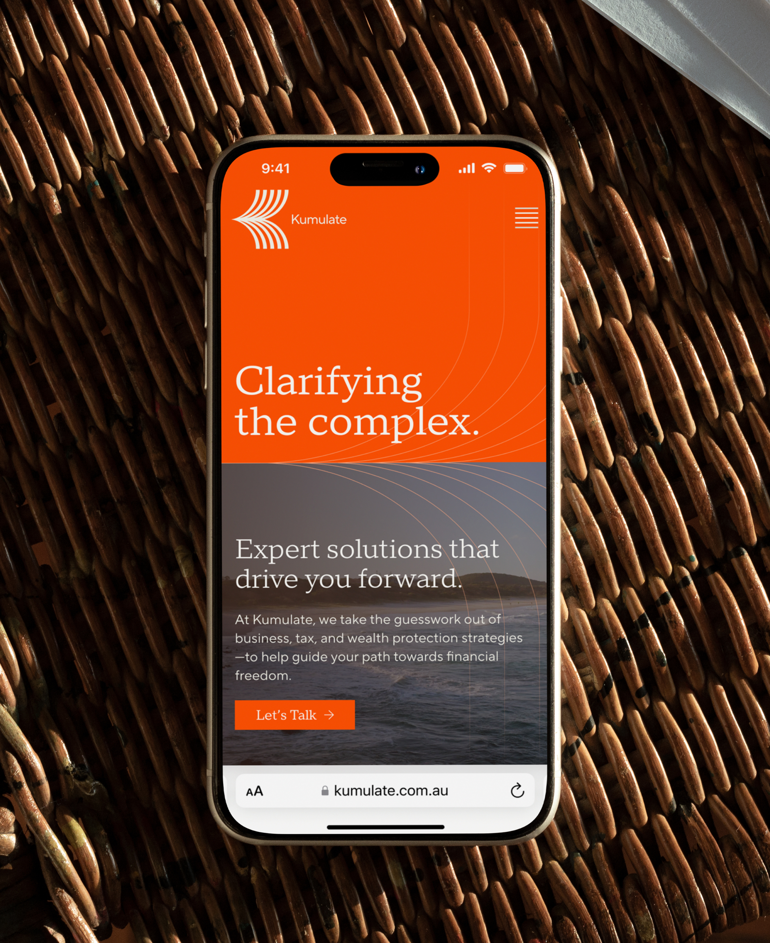 Kumulate Mobile Mock Up Hunt + Hawk