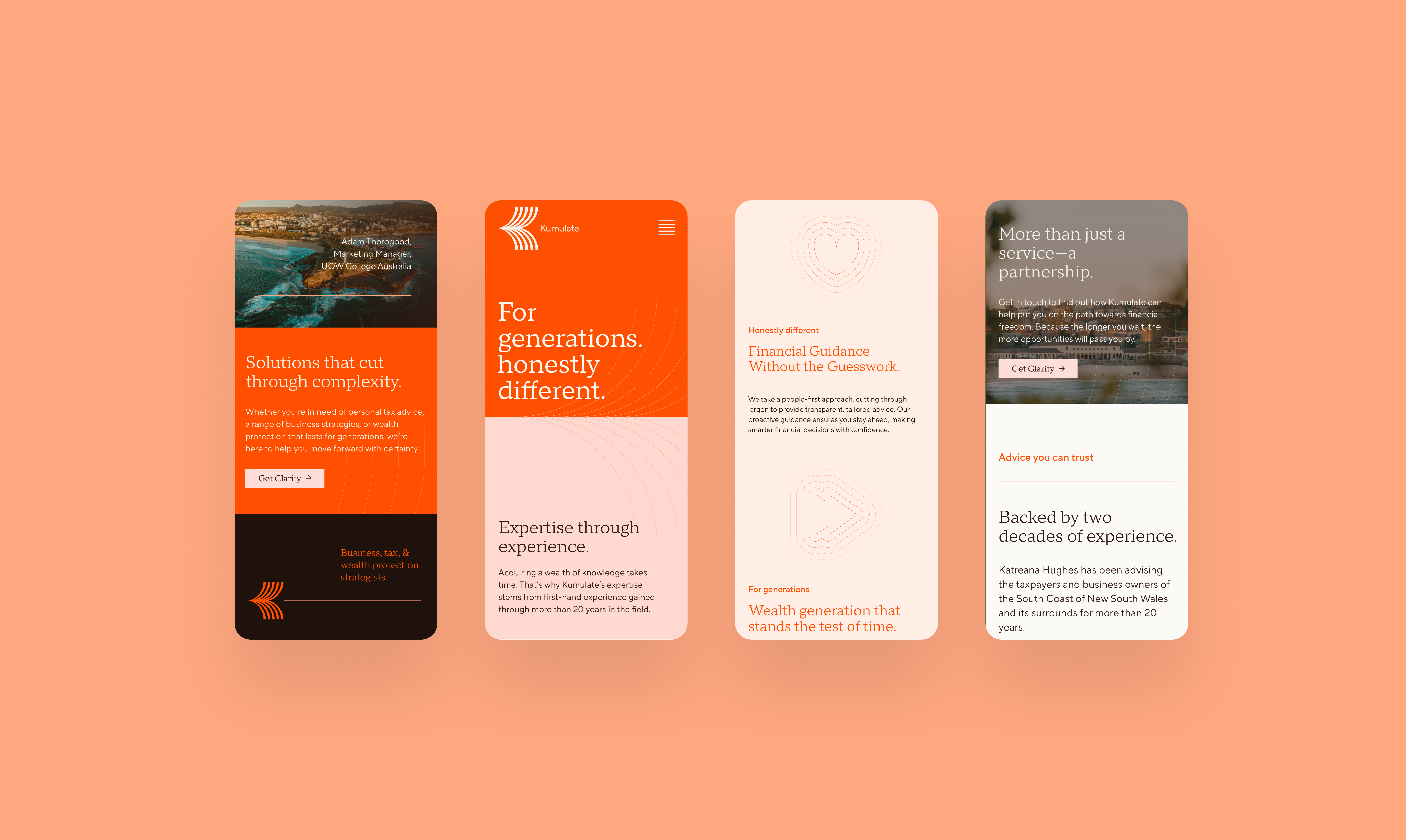 Kumulate Mobile View Mock Up Hunt + Hawk